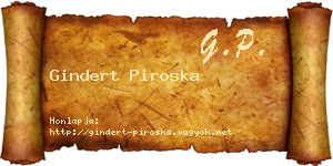Gindert Piroska névjegykártya