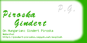 piroska gindert business card